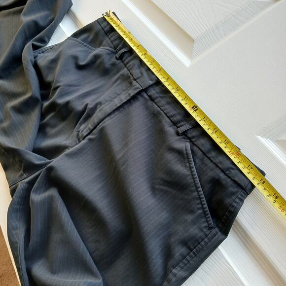 Worthington Modern Fit Pinstripe Slacks size 16 black straight leg real pockets - Picture 9 of 16
